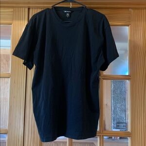 Unisex Men’s Women’s Athleta Classic Solid Black Short Sleeve Tee T-shirt L